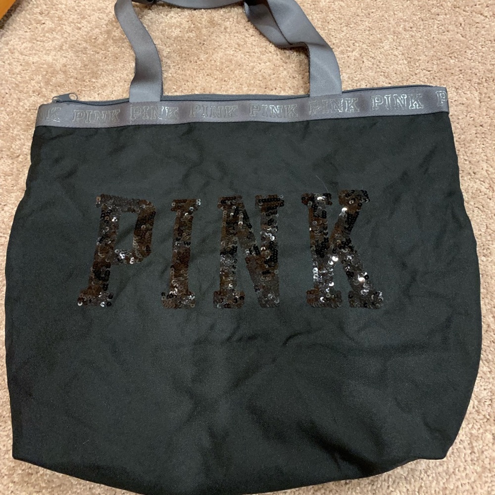PINK tote bag with sequins